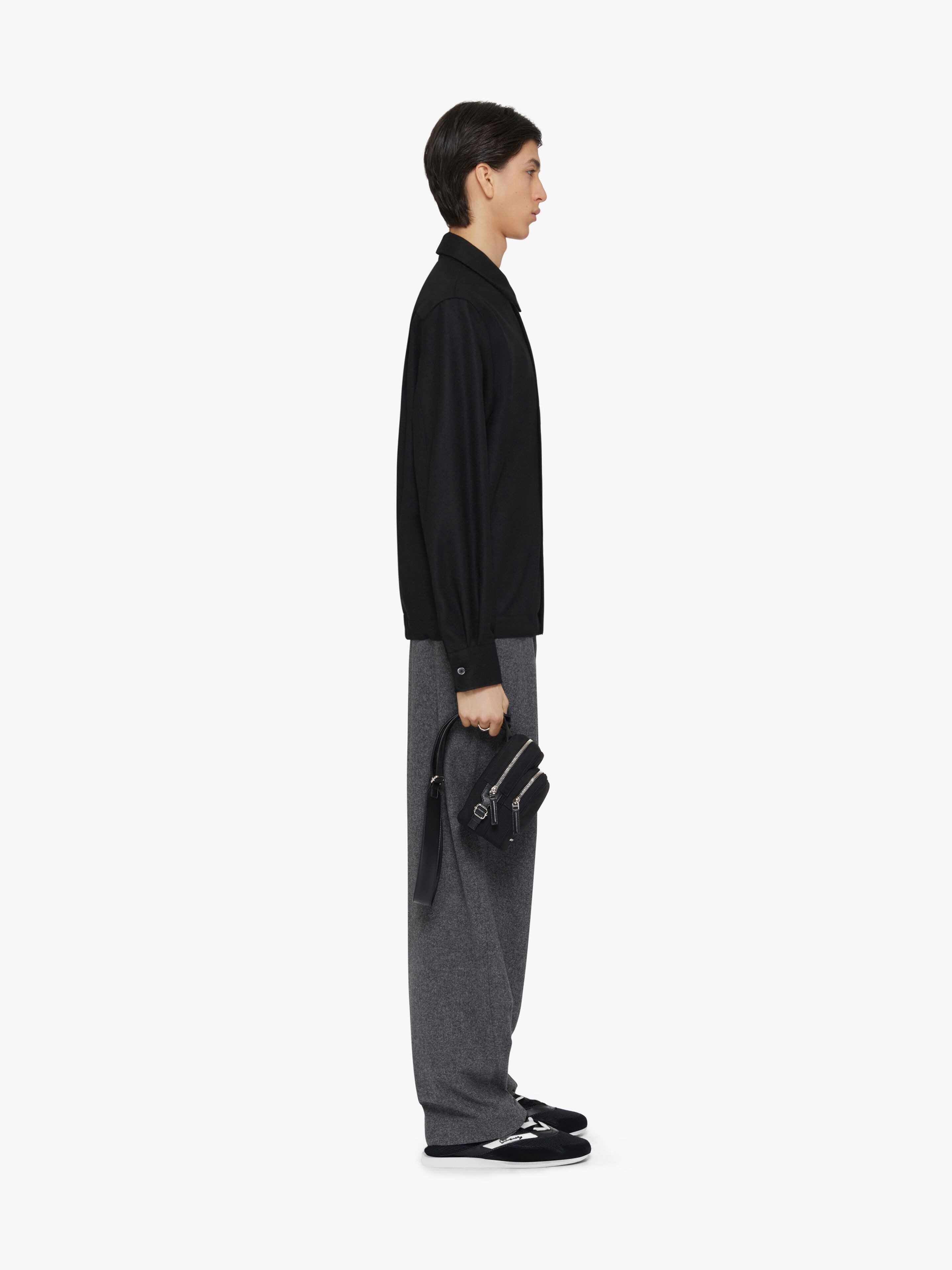 PANTS IN WOOL WITH DOUBLE WAIST DETAIL - 3
