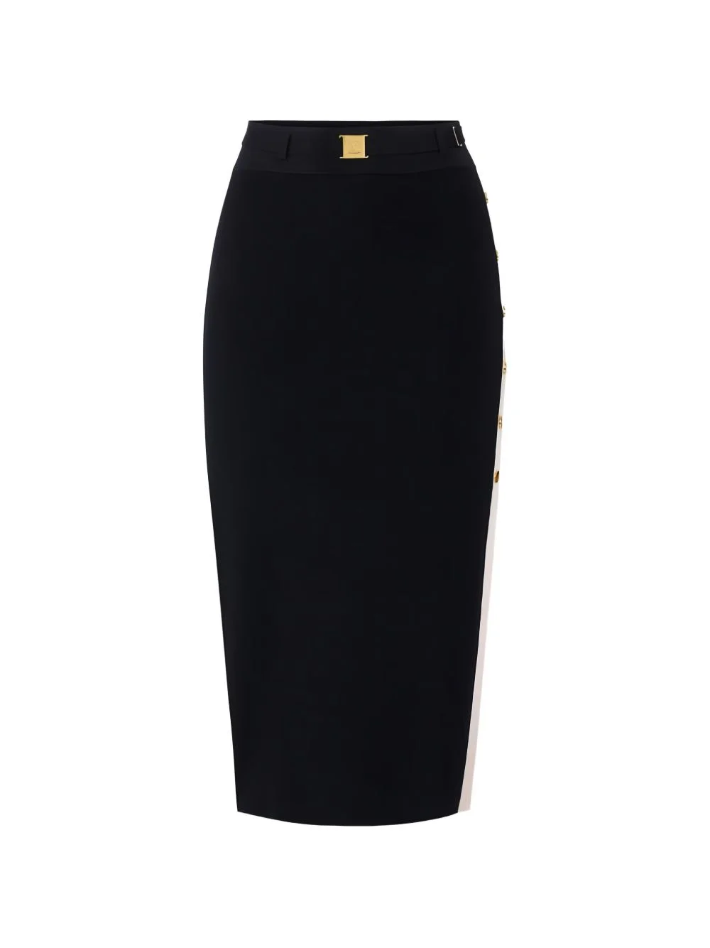knit side-slit midi skirt - 1