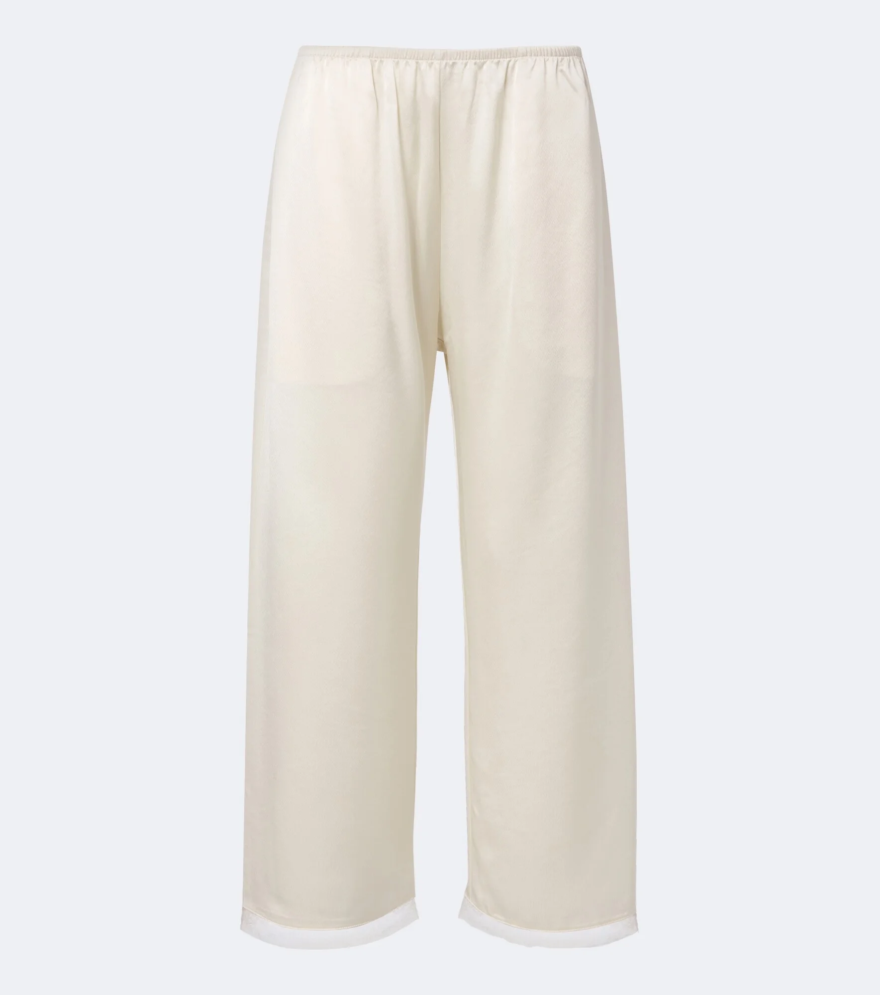 Barb lace-trimmed satin wide-leg pants - 1