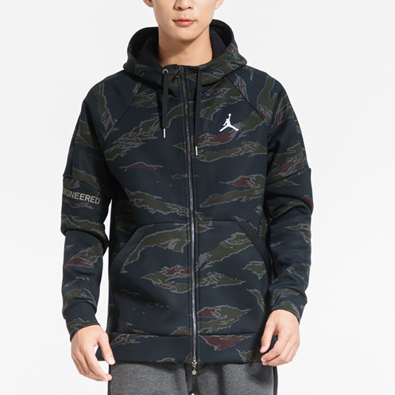 Air Jordan Men s Space Cotton Warm Sports Casual Hooded Jacket Black AH6162-010 - 3