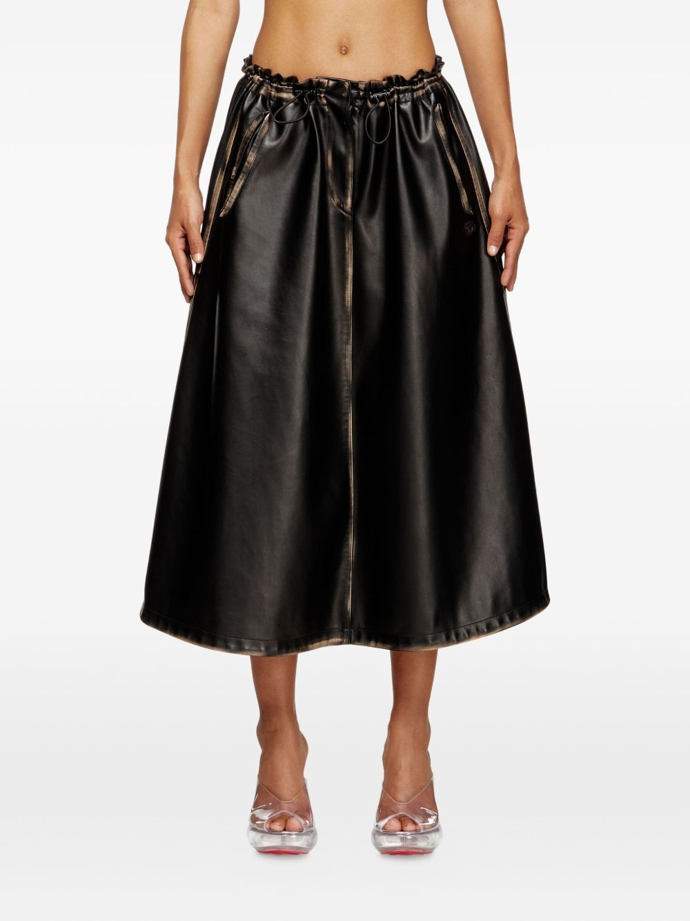 O-Blivion elasticated-waistband midi skirt - 3