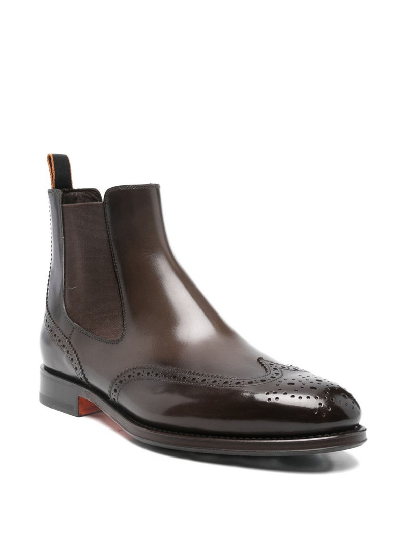 Santoni leather Chelsea boots outlook