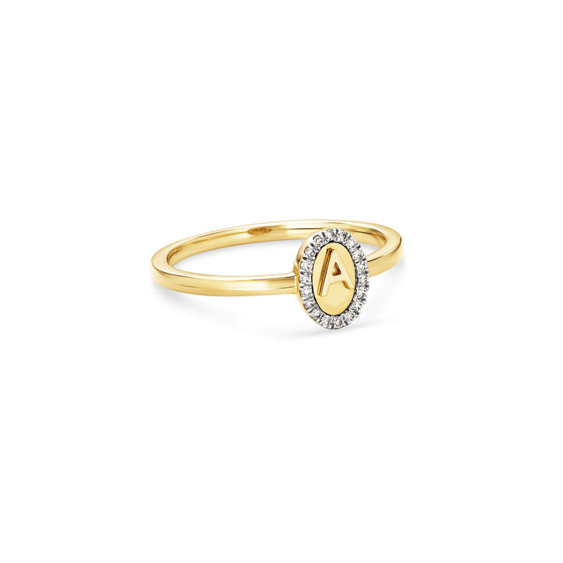 Marquee Diamond Initial Ring 3