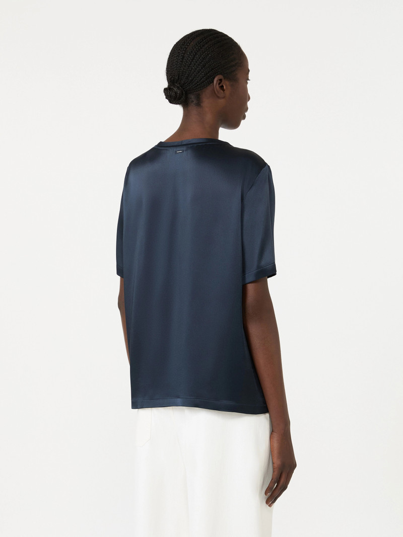 REA Viscose satin blouse - MIDNIGHTBLUE 4