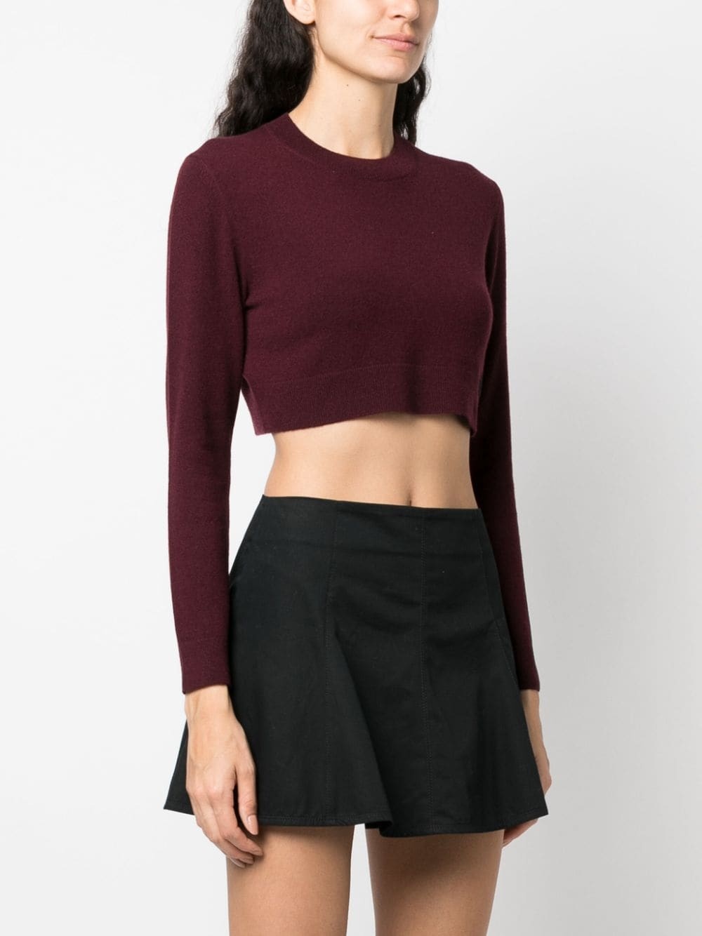 merino-blend cropped jumper - 3