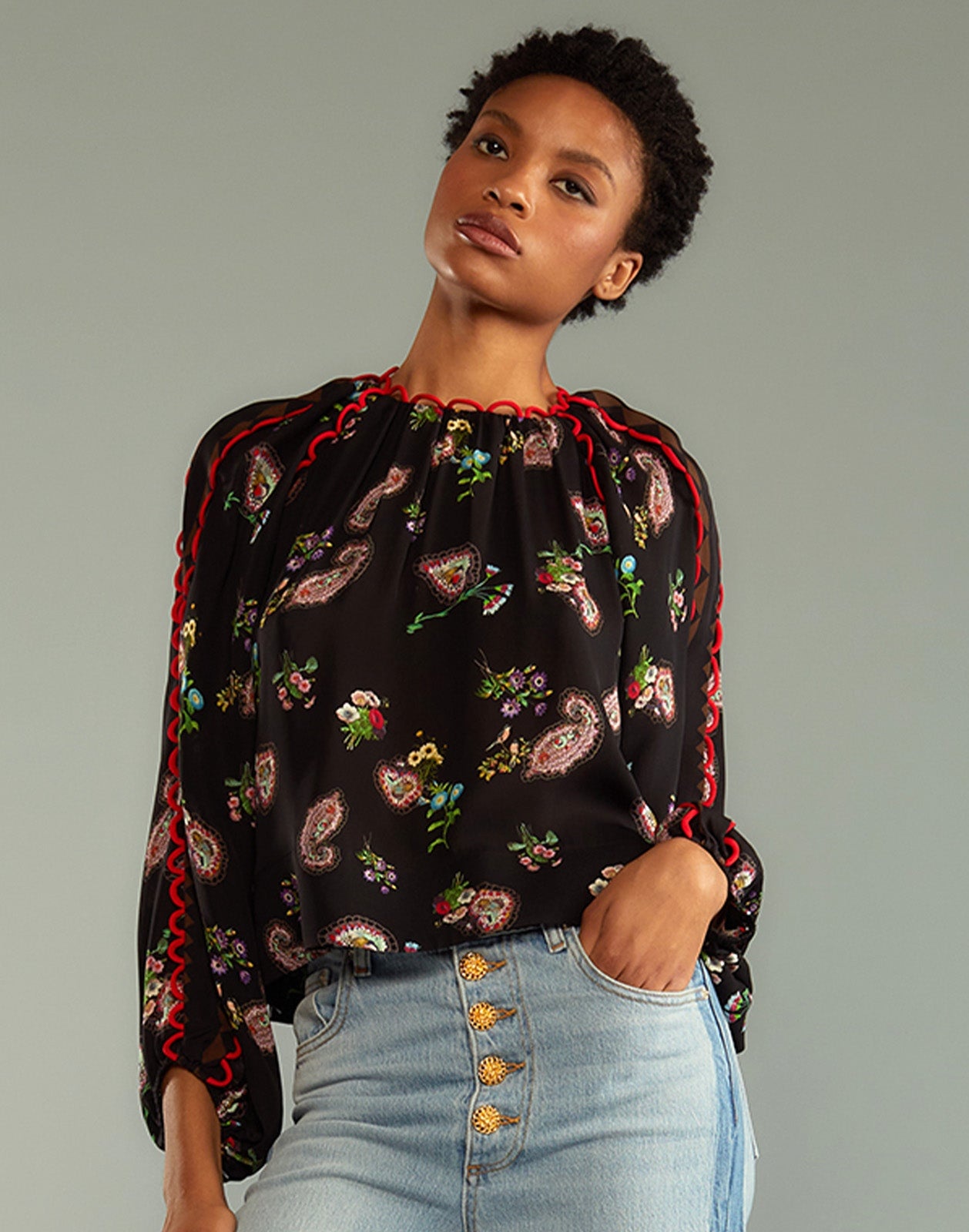 Midnight Garden Blouse - 2