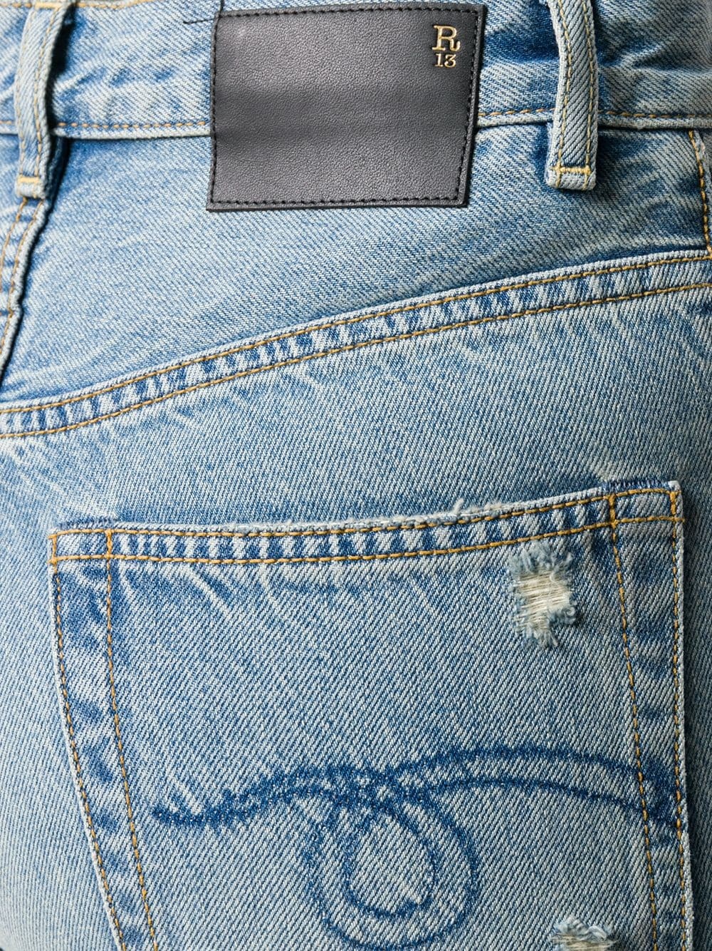 flared distressed jeans - 5