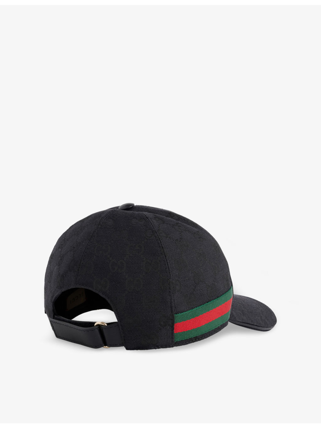 Monogram-pattern striped-trim woven cap - 3