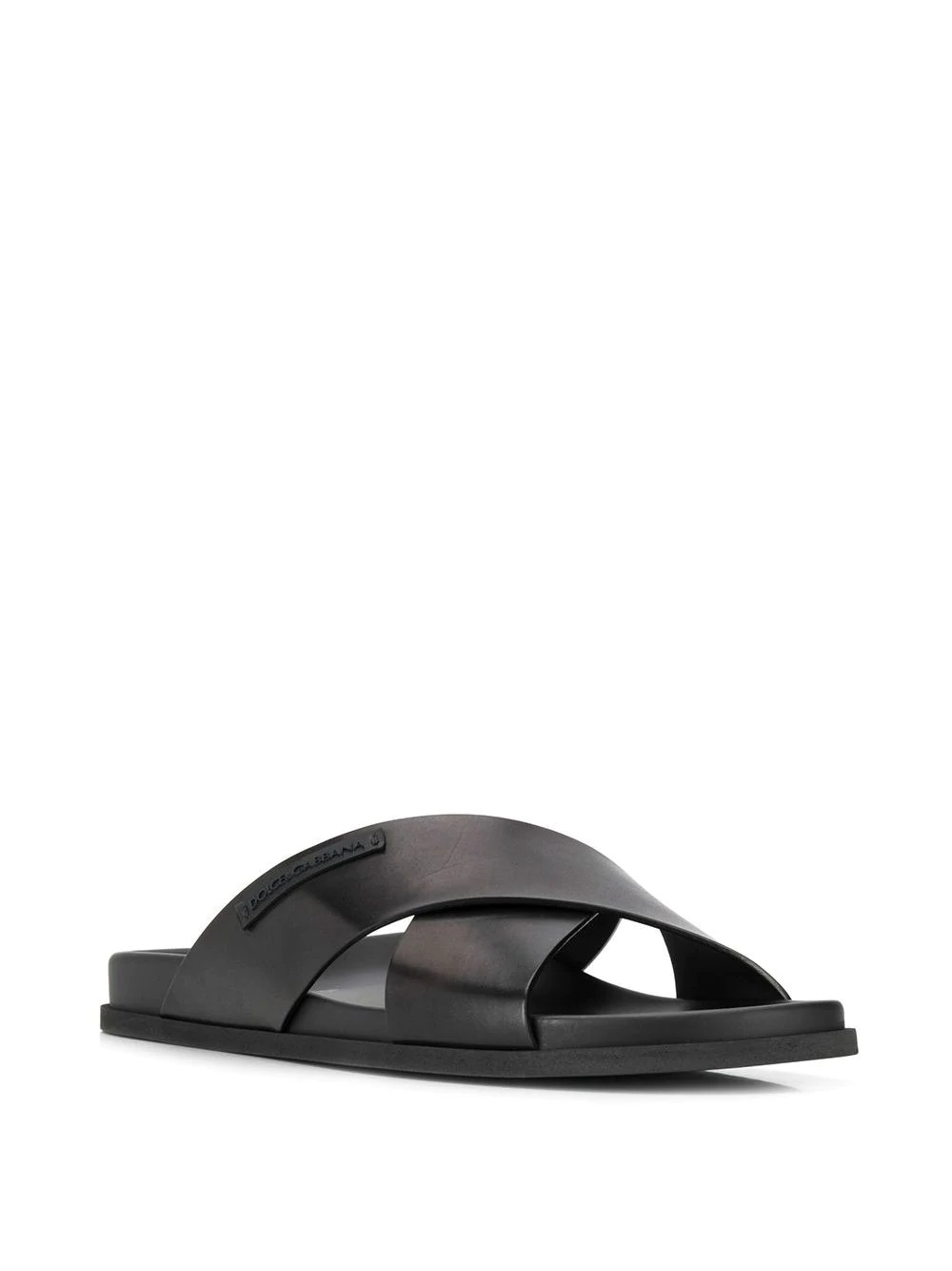 criss-cross strap slides - 2