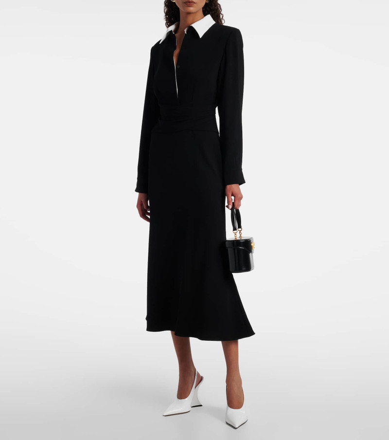 ROLAND MOURET Satin crêpe midi dress outlook