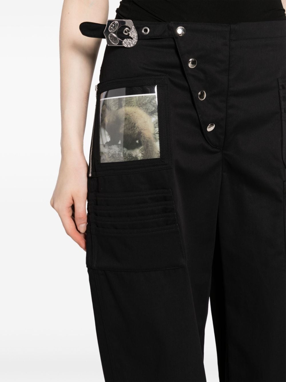 high-waisted wide-leg trousers - 5