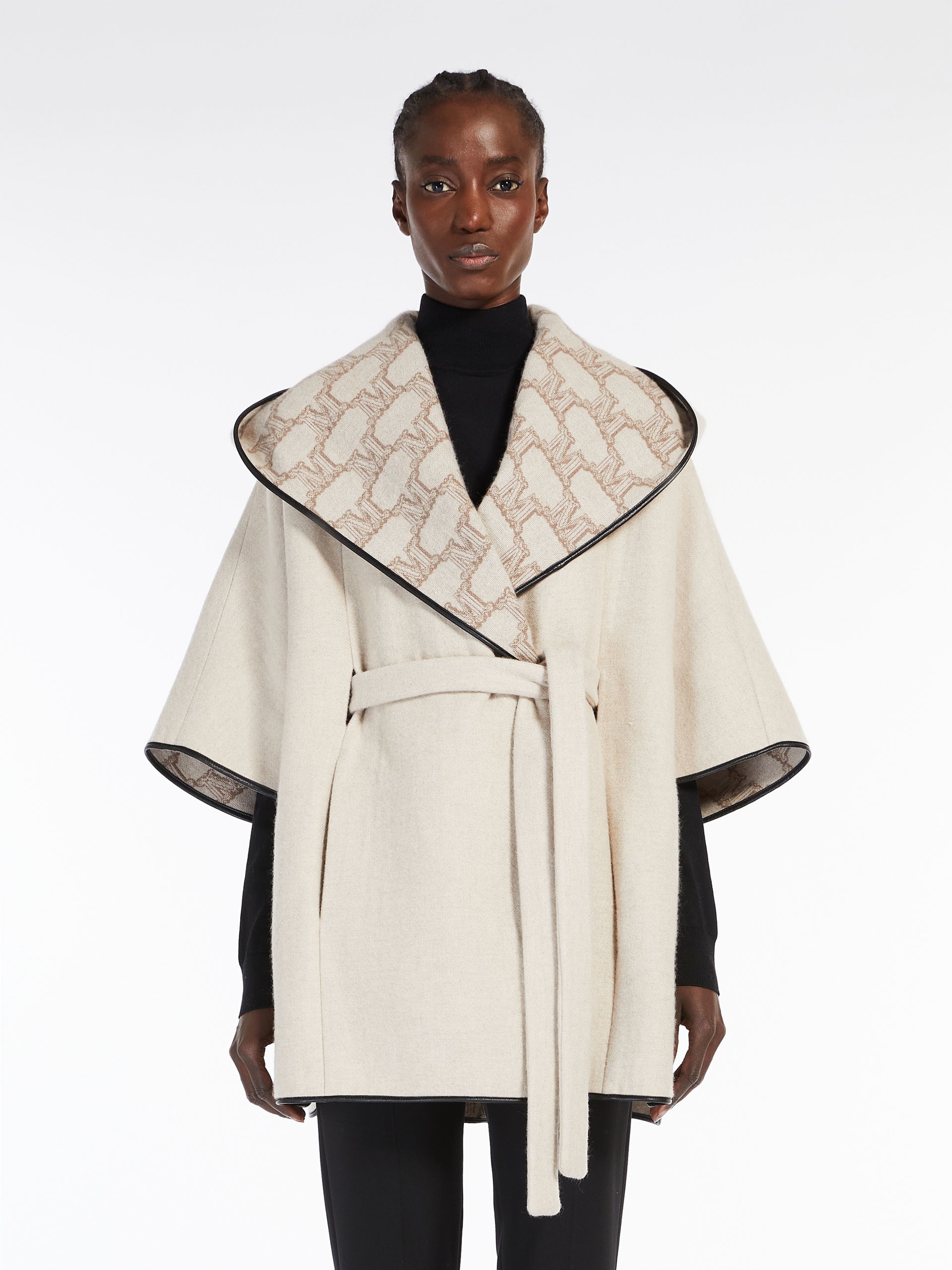 RESEDA Wool and cashmere cape - 3