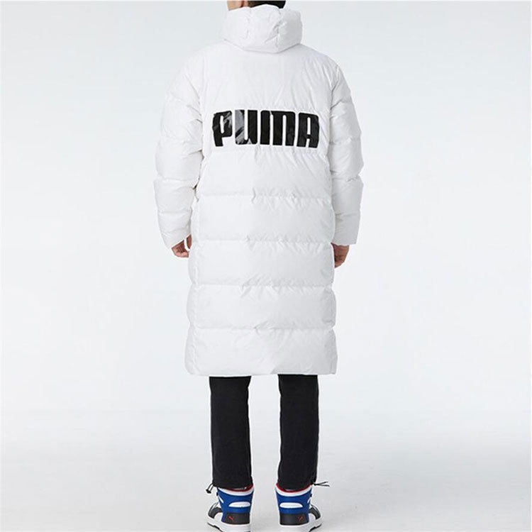 PUMA Long Oversized Down Jacket 'White Black' 585403-02 - 4