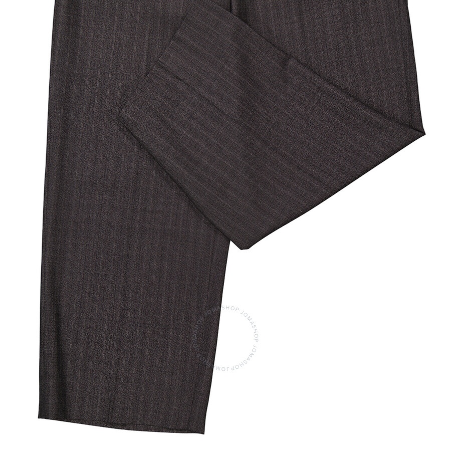 Balenciaga Ladies Grey Pinstripe Pattern Cropped Tailored Pants - 7