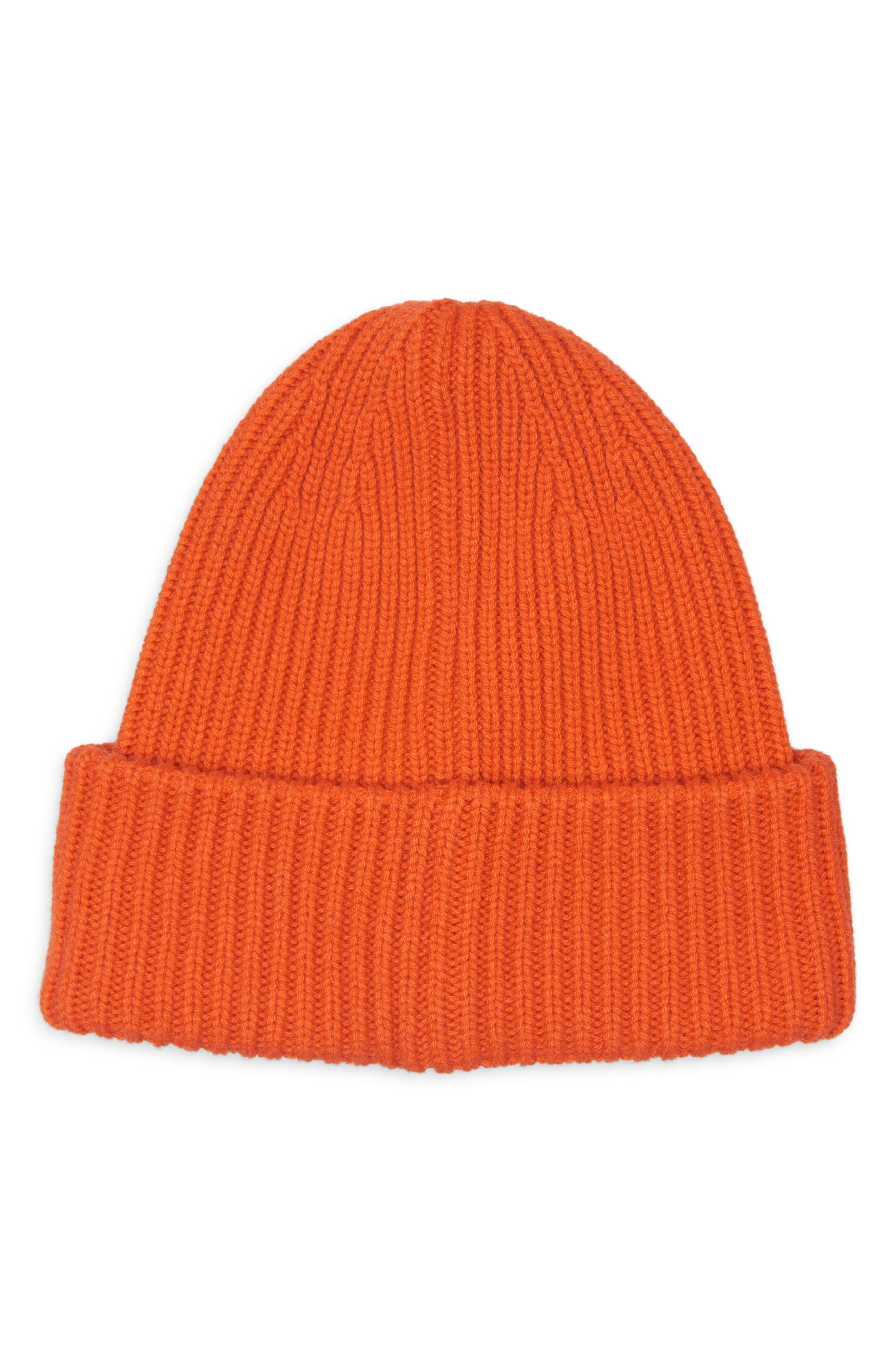 Moncler Logo Patch Virgin Wool & Cashmere Beanie in Summer Fig at Nordstrom - 2