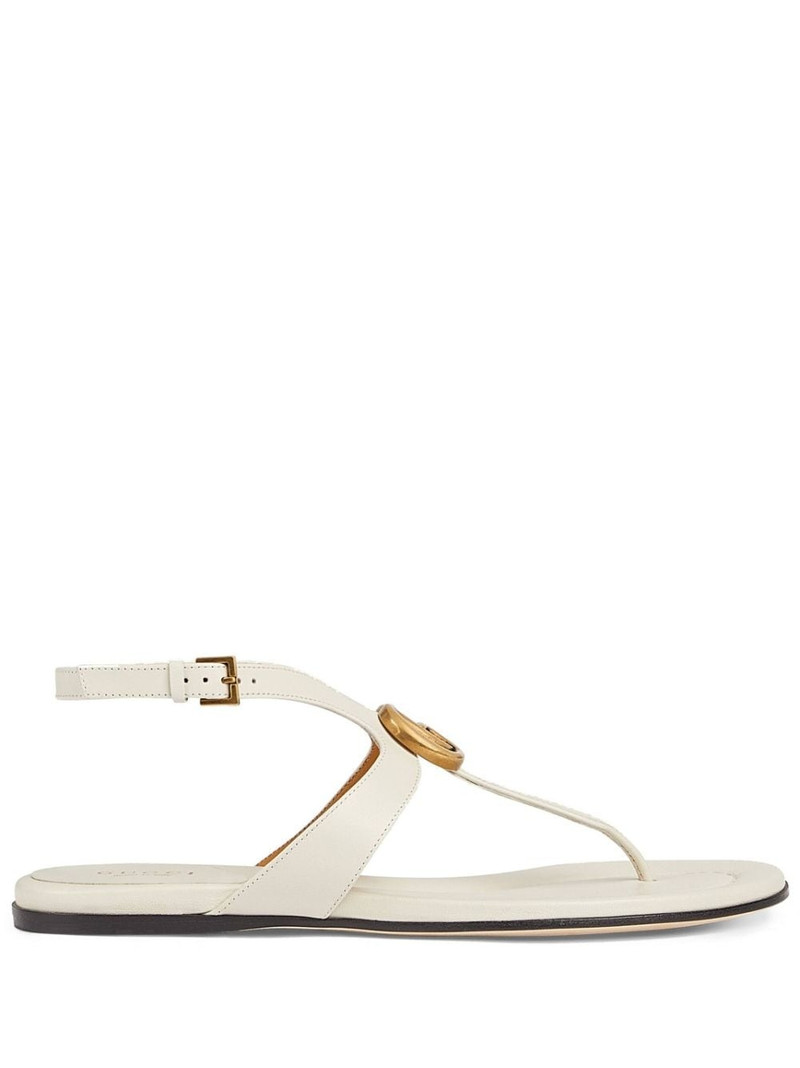 Double G leather thong sandals - 1