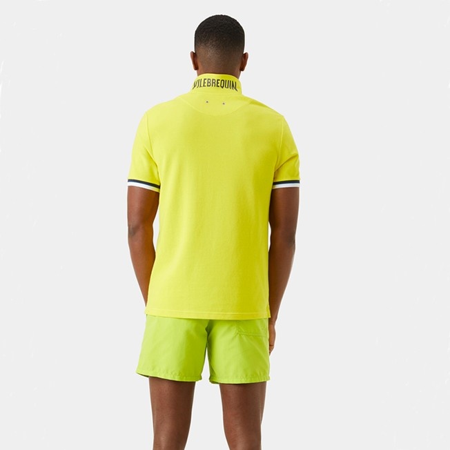 Men Cotton Pique Polo Shirt Solid - 4