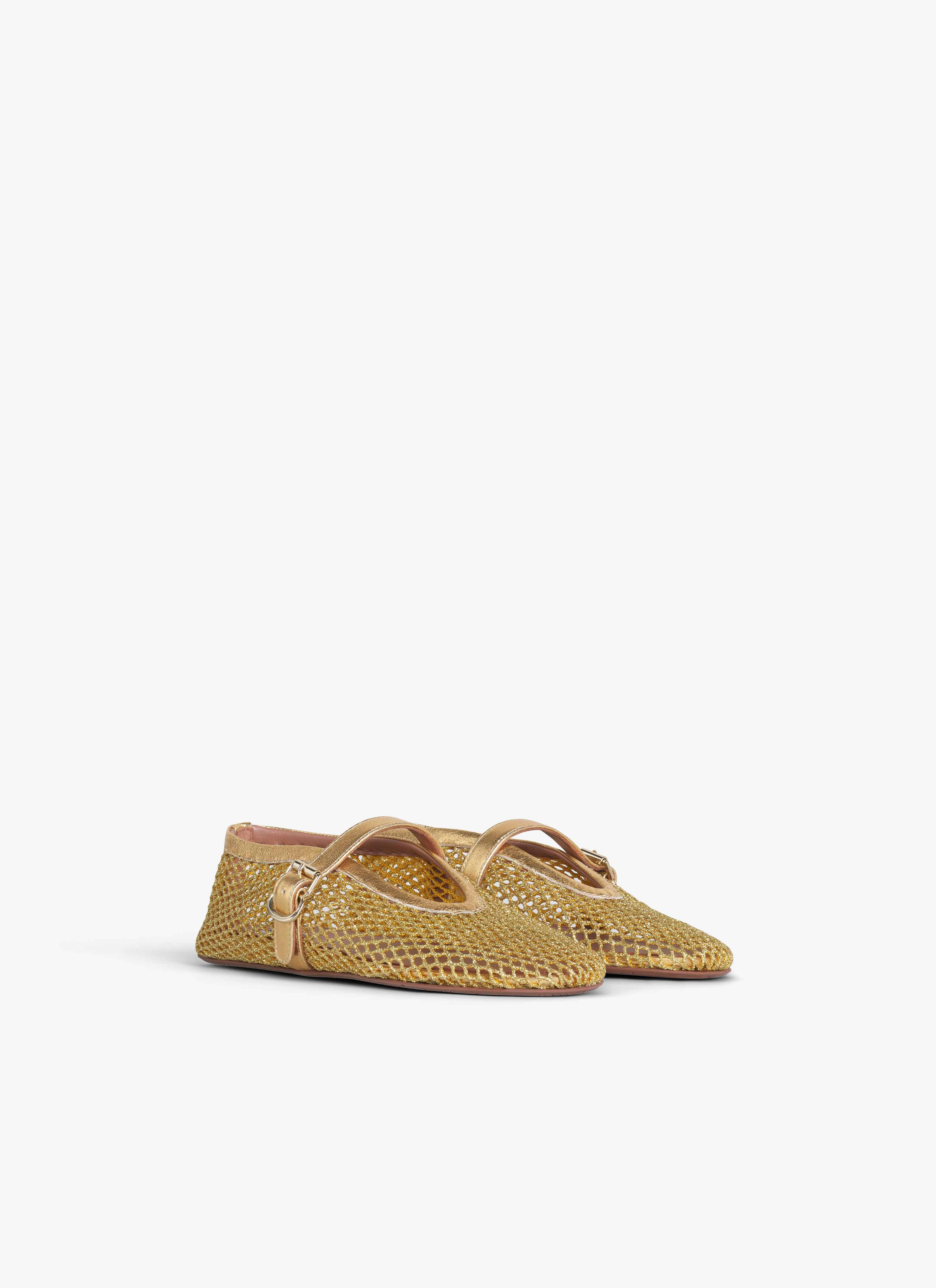BALLET FLATS IN STRASS LAMBSKIN - 3