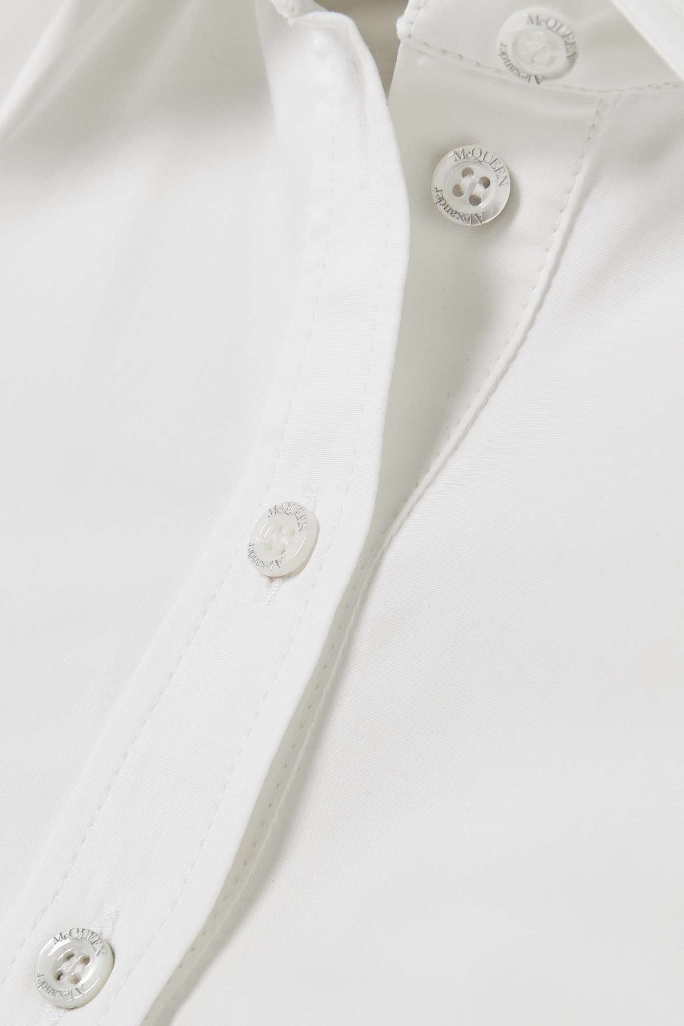 Cutout cotton-poplin shirt - 5