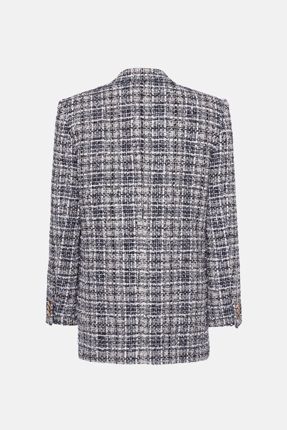 OVERSIZED CHECKED LUREX TWEED JACKET - 2