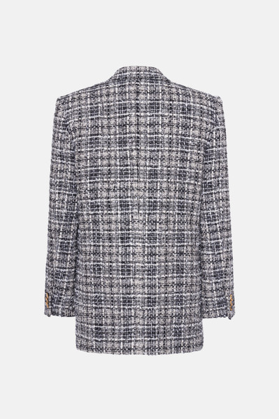 Alessandra Rich OVERSIZED CHECKED LUREX TWEED JACKET outlook