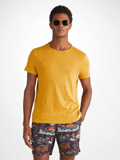 Derek Rose Men's T-Shirt Jordan Linen Mustard outlook