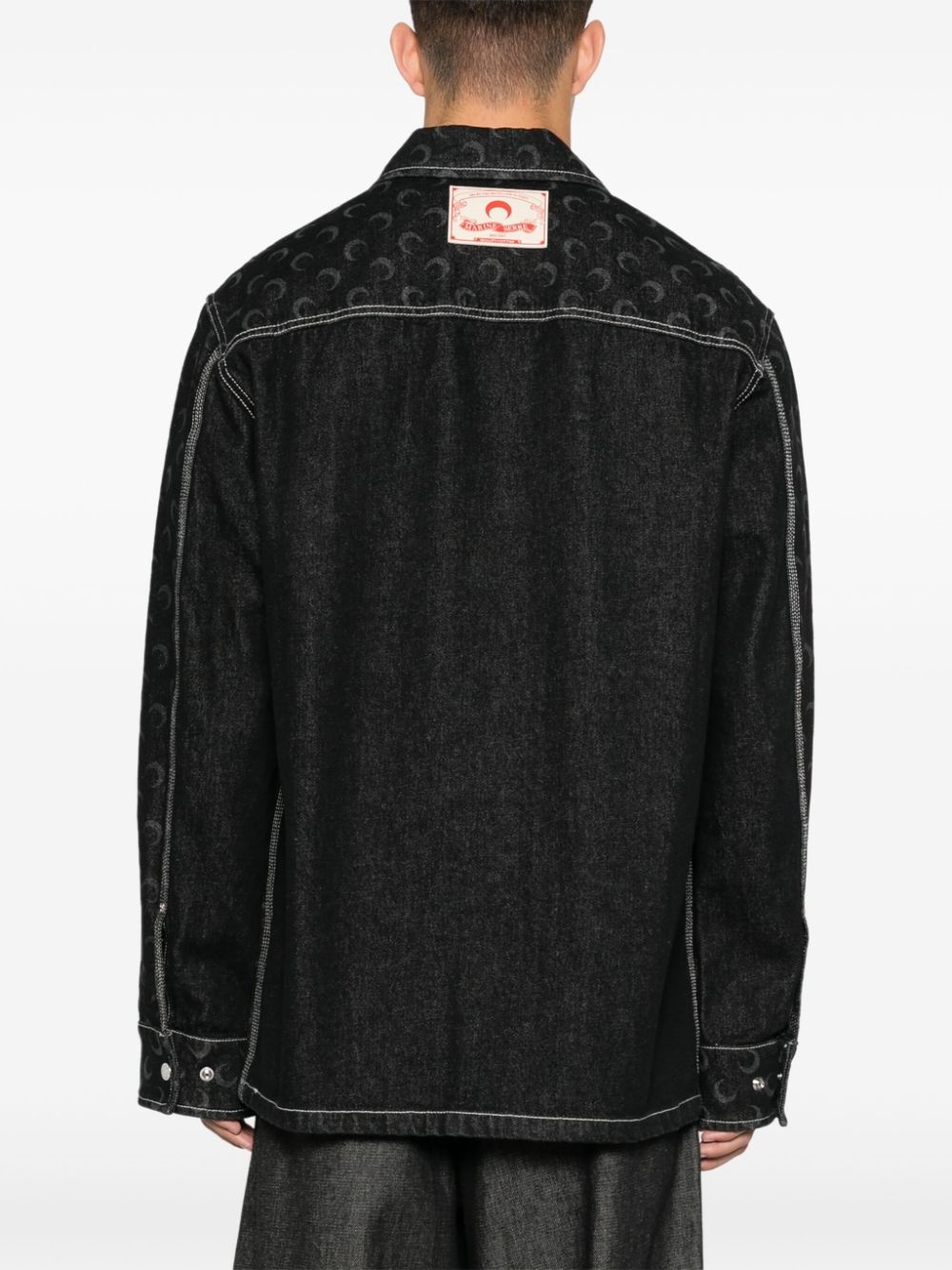 Moon-laser denim overshirt - 4