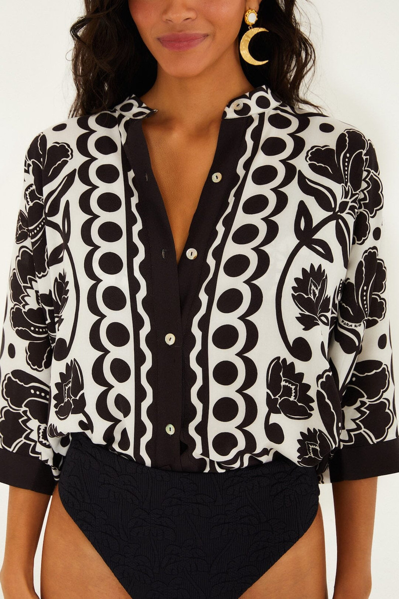 Off-White Floral Arabesque Buttoned Shirt 3
