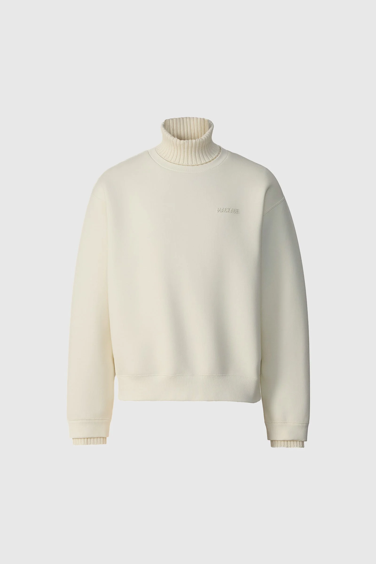 LEGEND Knit Cotton-Blend Turtleneck Sweater - 1