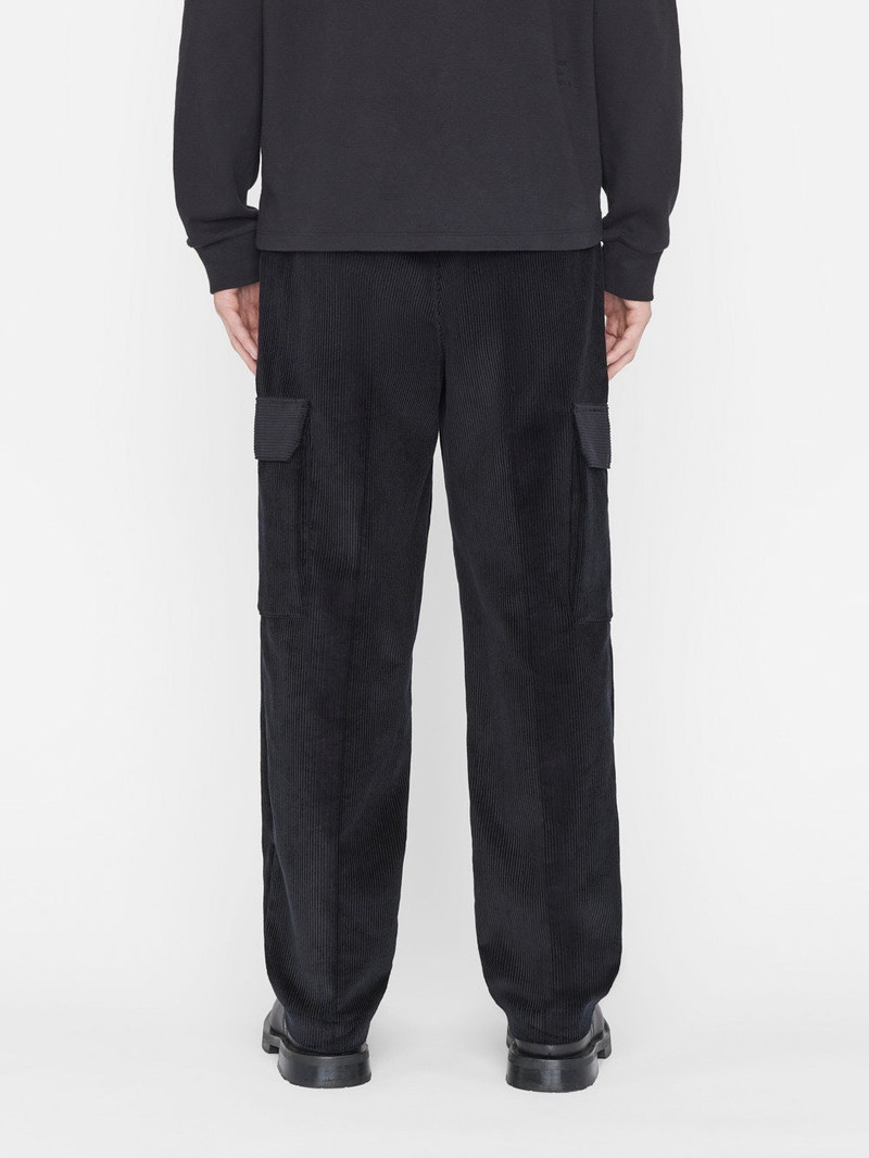 Wide Wale Corduroy Cargo Pants in Noir 6