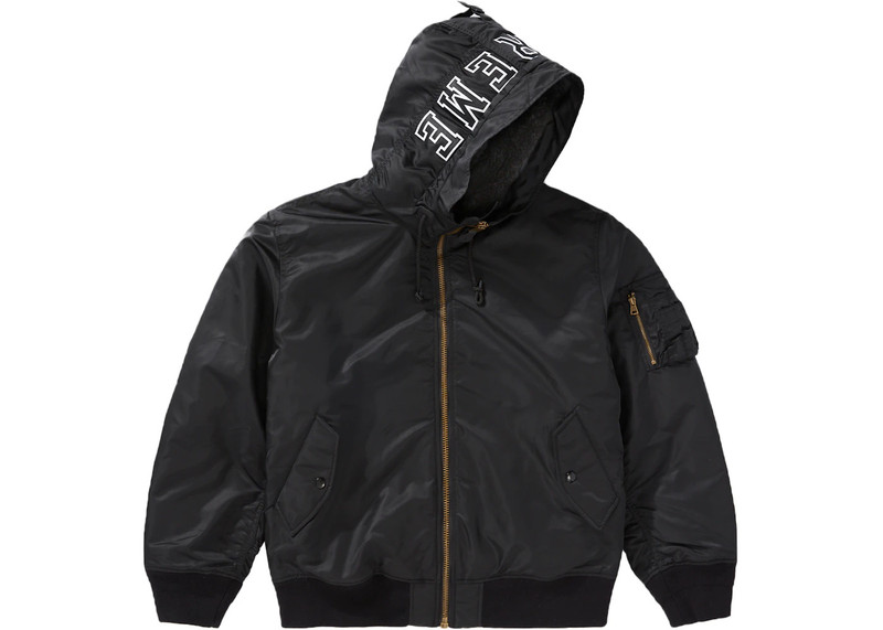 Supreme Supreme Hooded MA-1 Black outlook