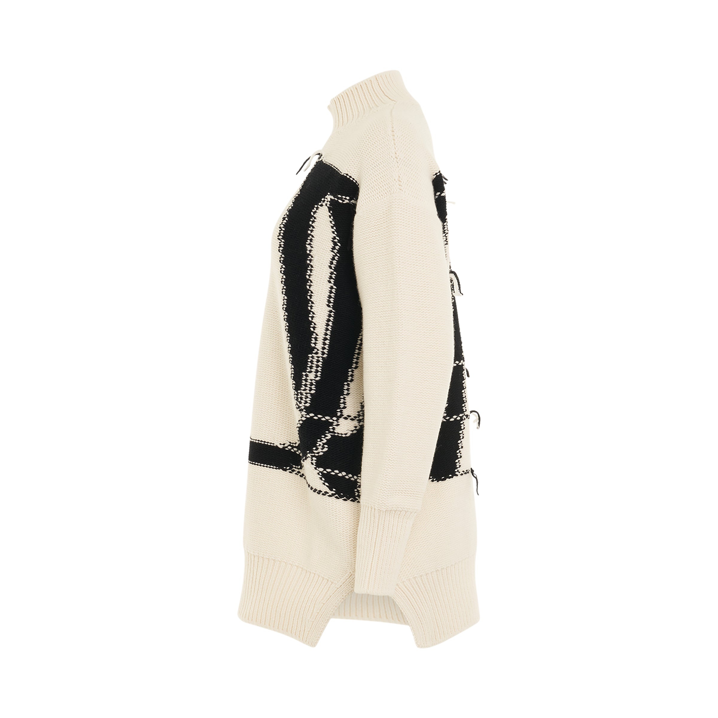 OW Maxi Logo Turtleneck Knitwear in White - 3
