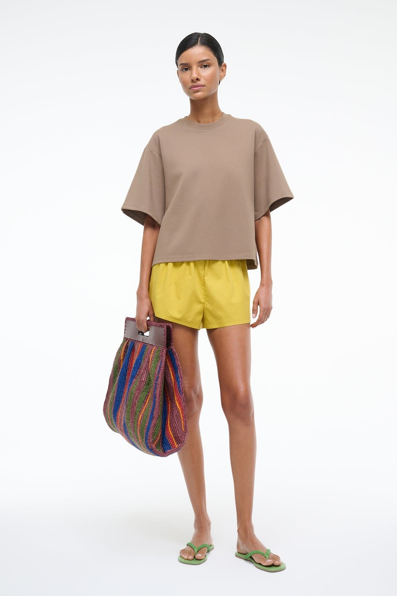 STAUD STAUD RUE TOTE BAG JUNGLE STRIPE RAFFIA outlook