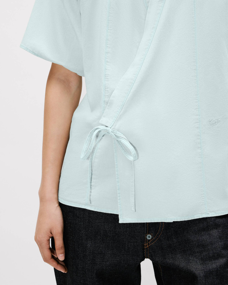 Loose kimono shirt in stone bleach chambray 7