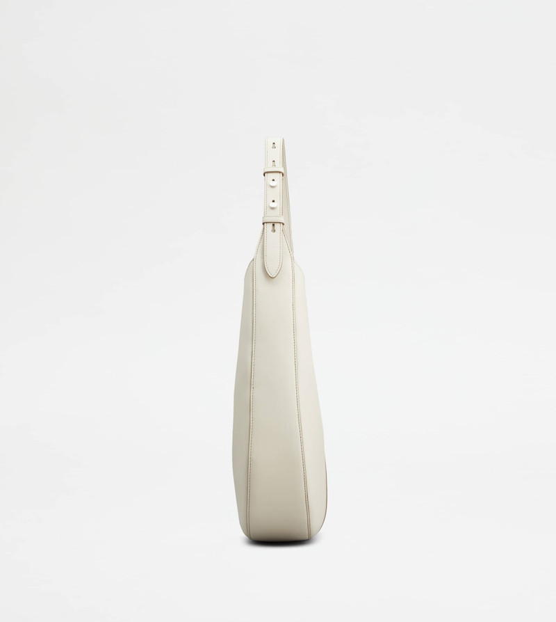 Tod's TOD'S DI BAG HOBO IN LEATHER SMALL - WHITE outlook