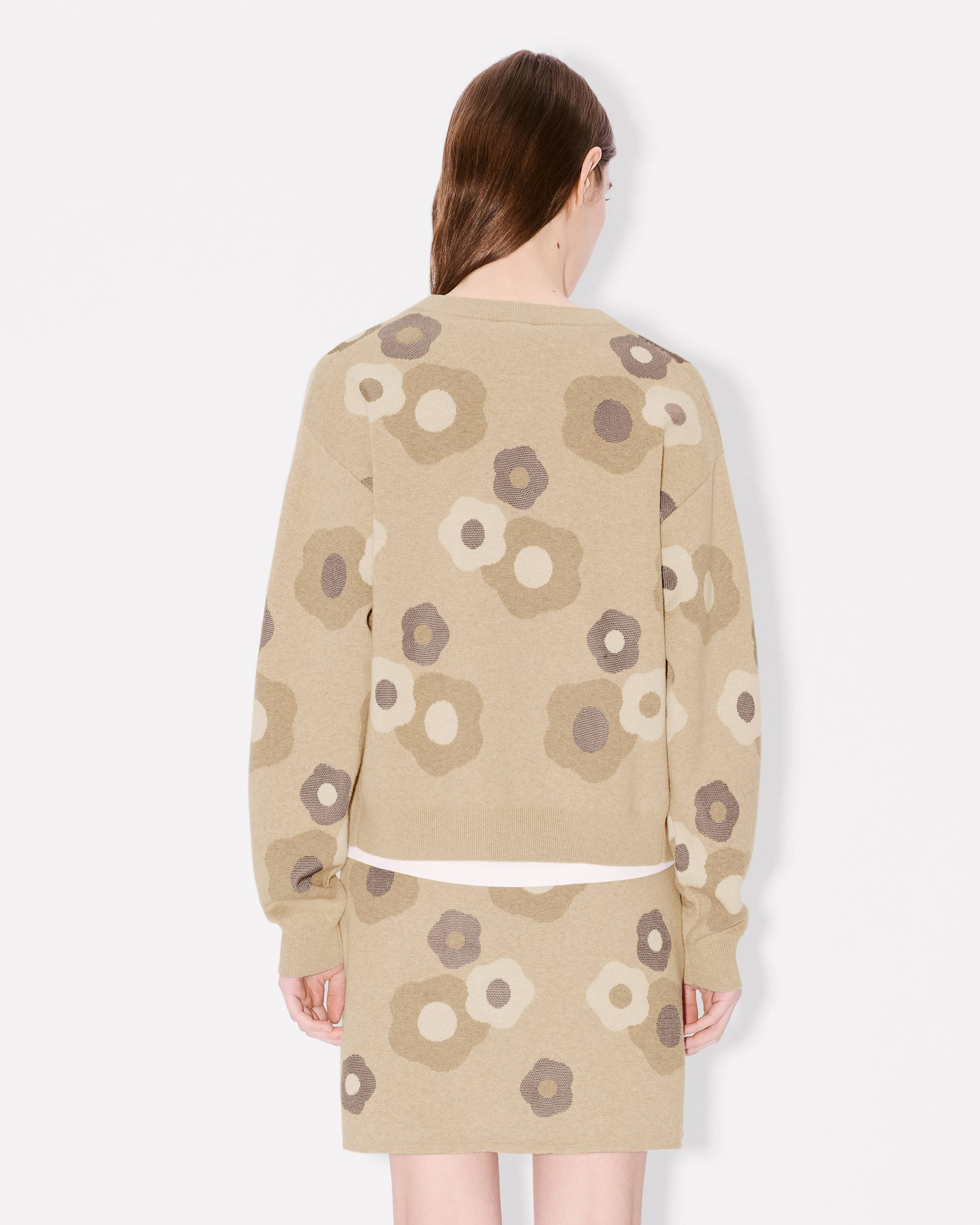 'Hana Dots' embroidered cardigan in mixed cotton wool - 4