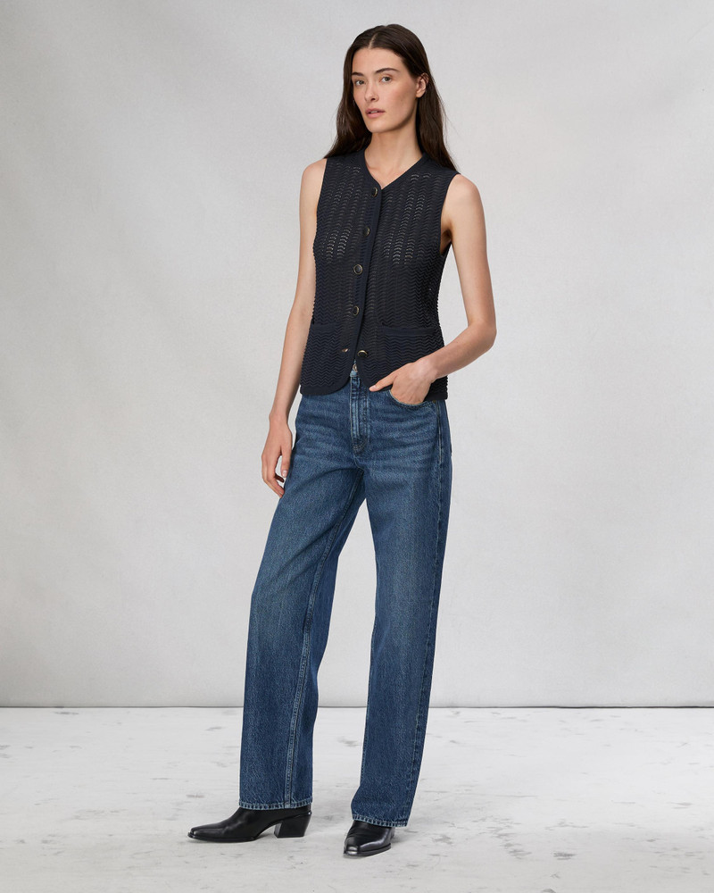 rag & bone Elisa Cotton Vest outlook