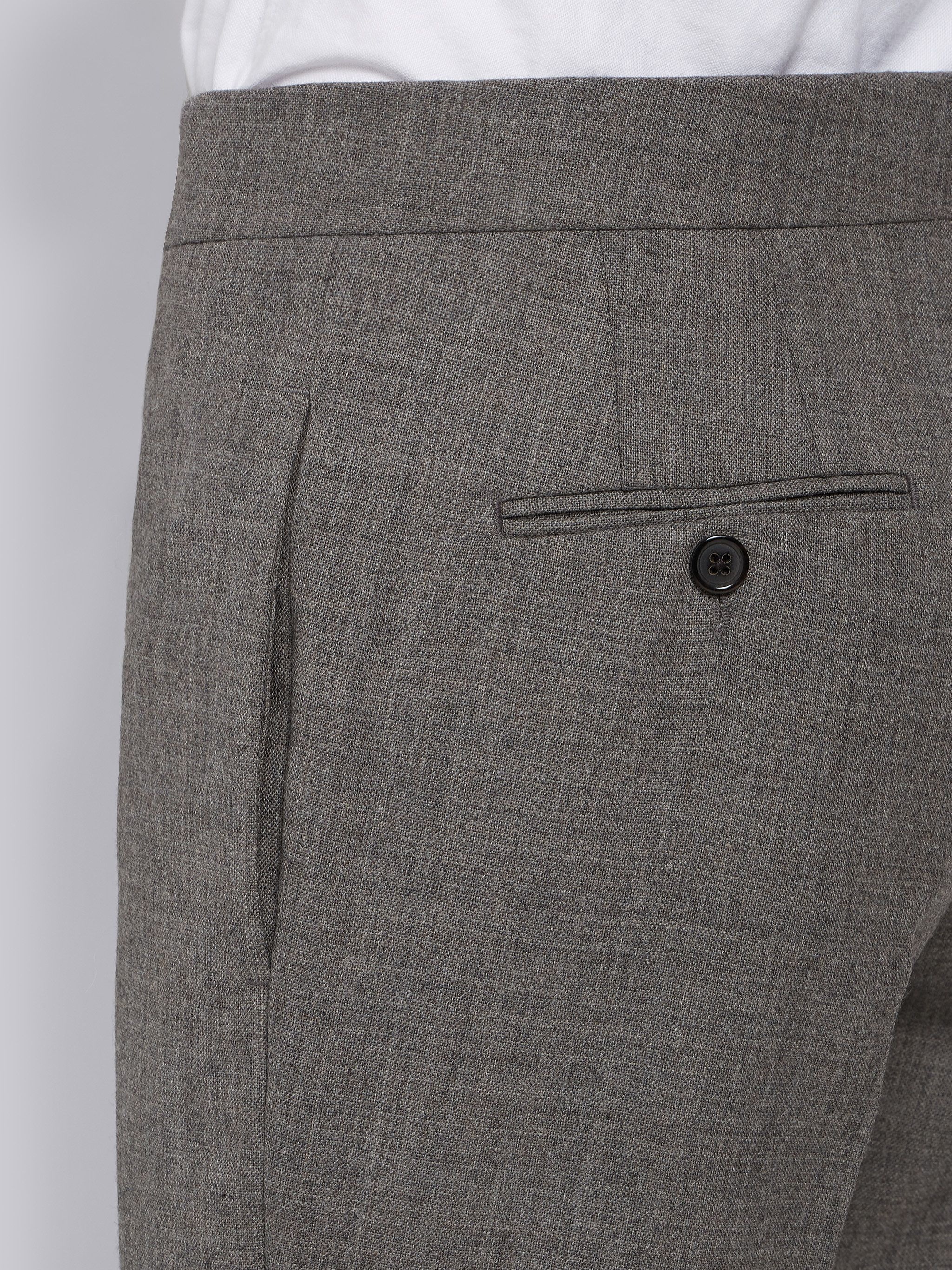 Medium Grey 2-ply Wool Fresco Low-rise Skinny Trouser - 5