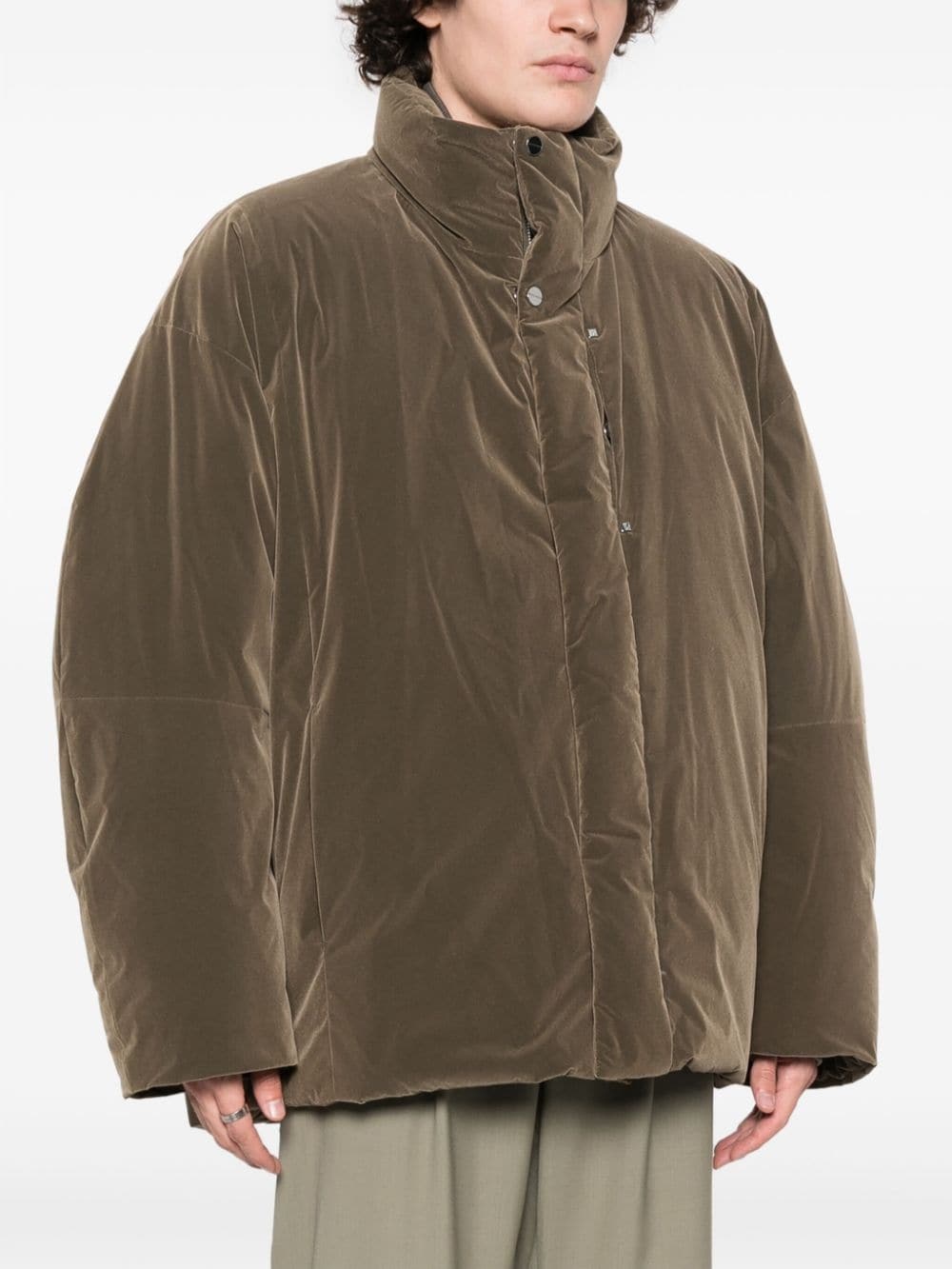 funnel-neck padded jacket - 3