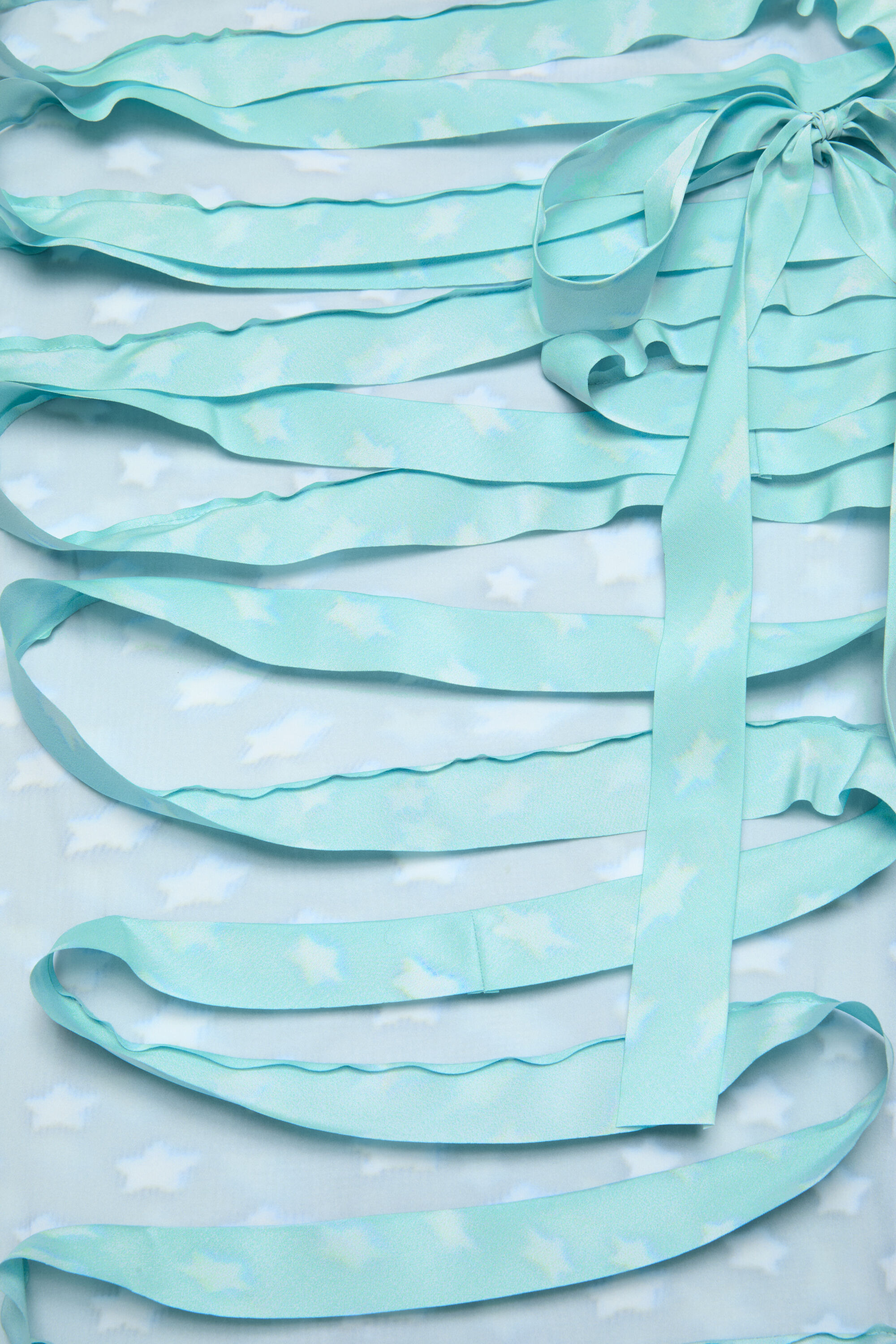 Ribbon dress - Aqua blue - 5