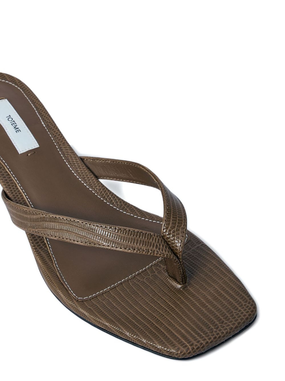 embossed leather sandals - 4