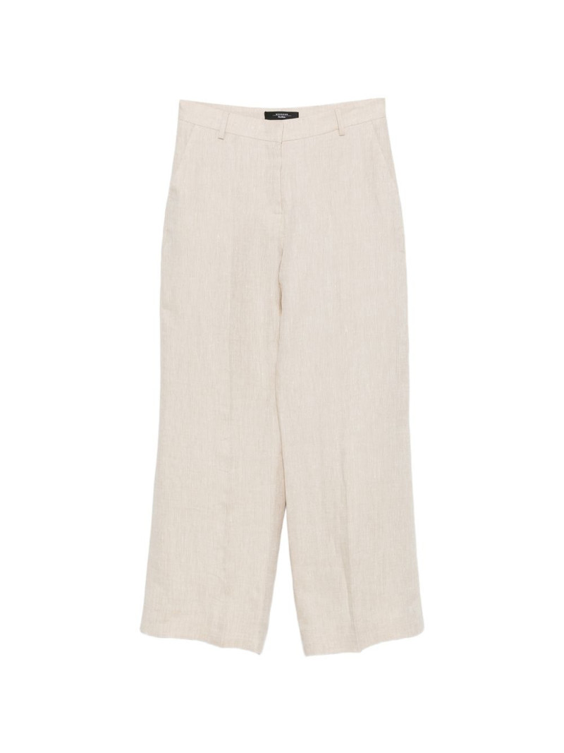 Malizia pressed-crease pallazo pants 1