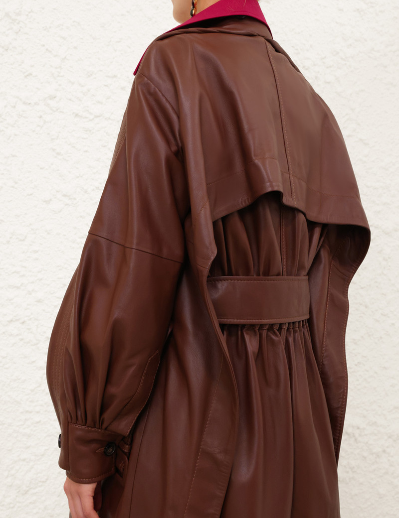 LUNA LEATHER TRENCH COAT 5