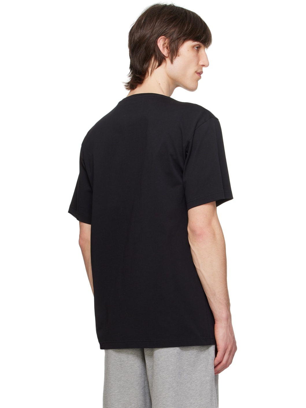 Black V-Neck T-Shirt - 3