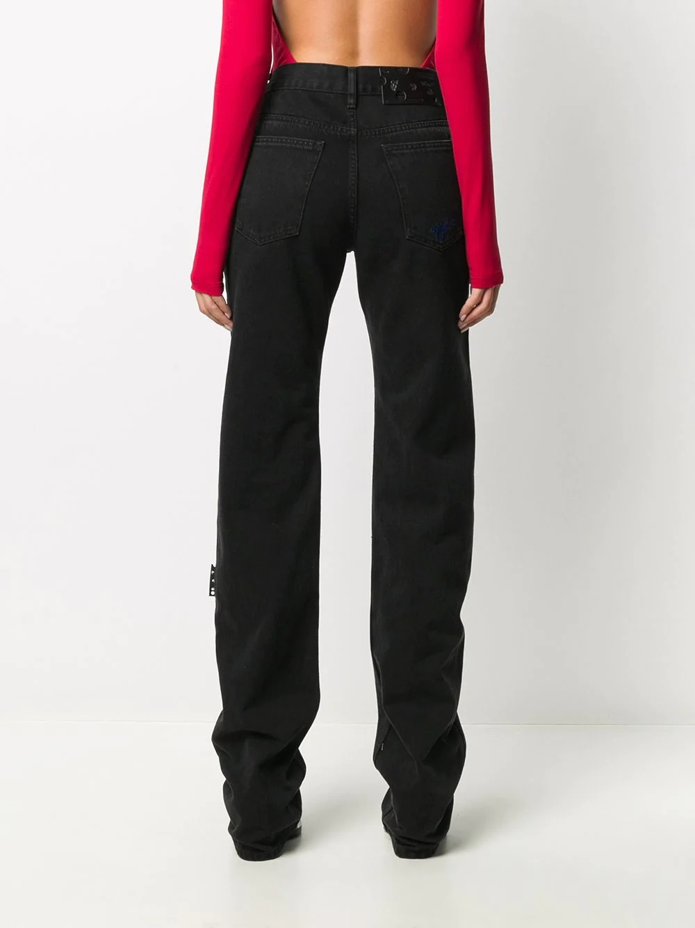 mid-rise straight-leg jeans - 4