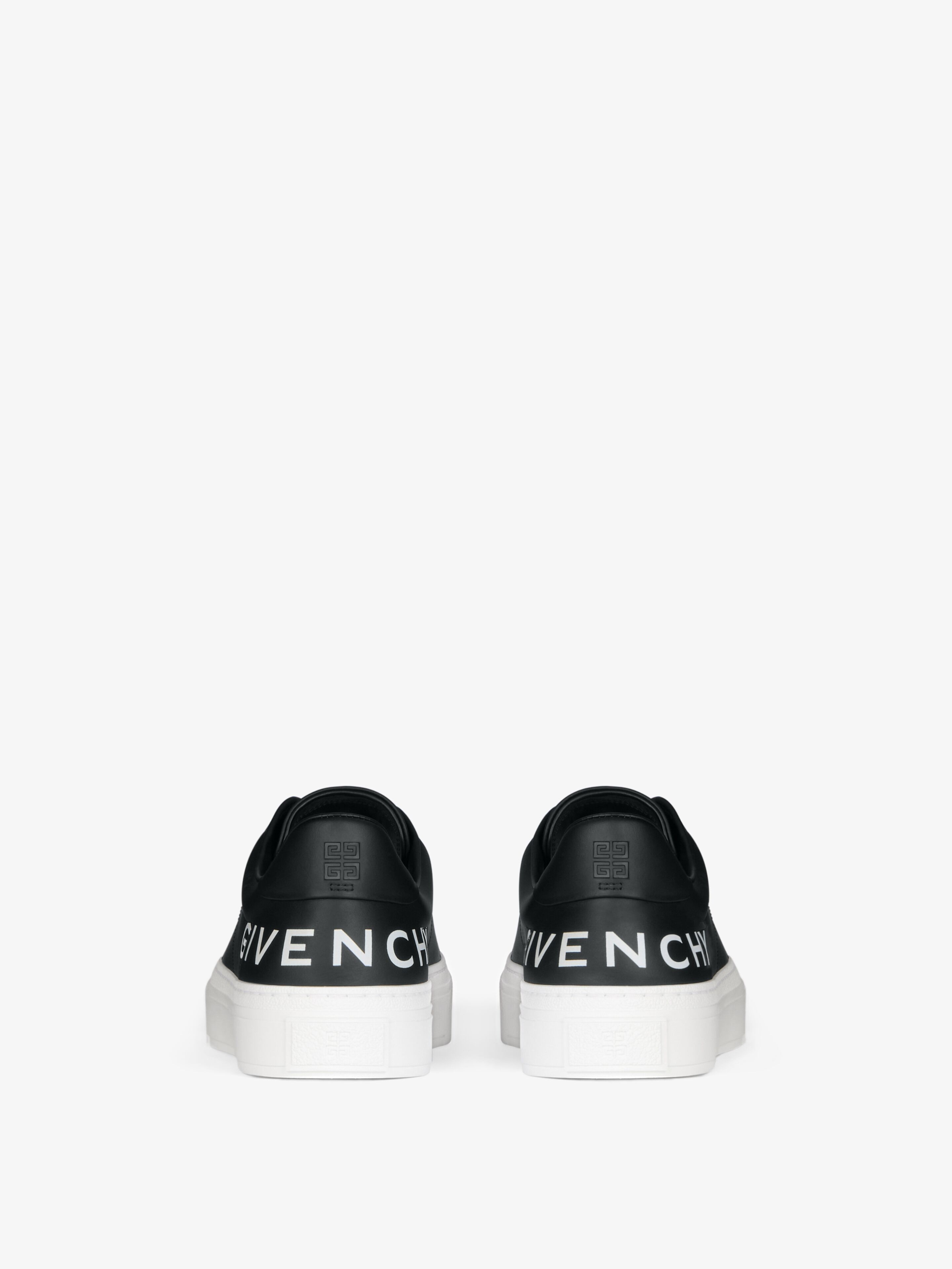 CITY SPORT SNEAKERS IN LEATHER WITH PRINTED GIVENCHY LOGO - 7