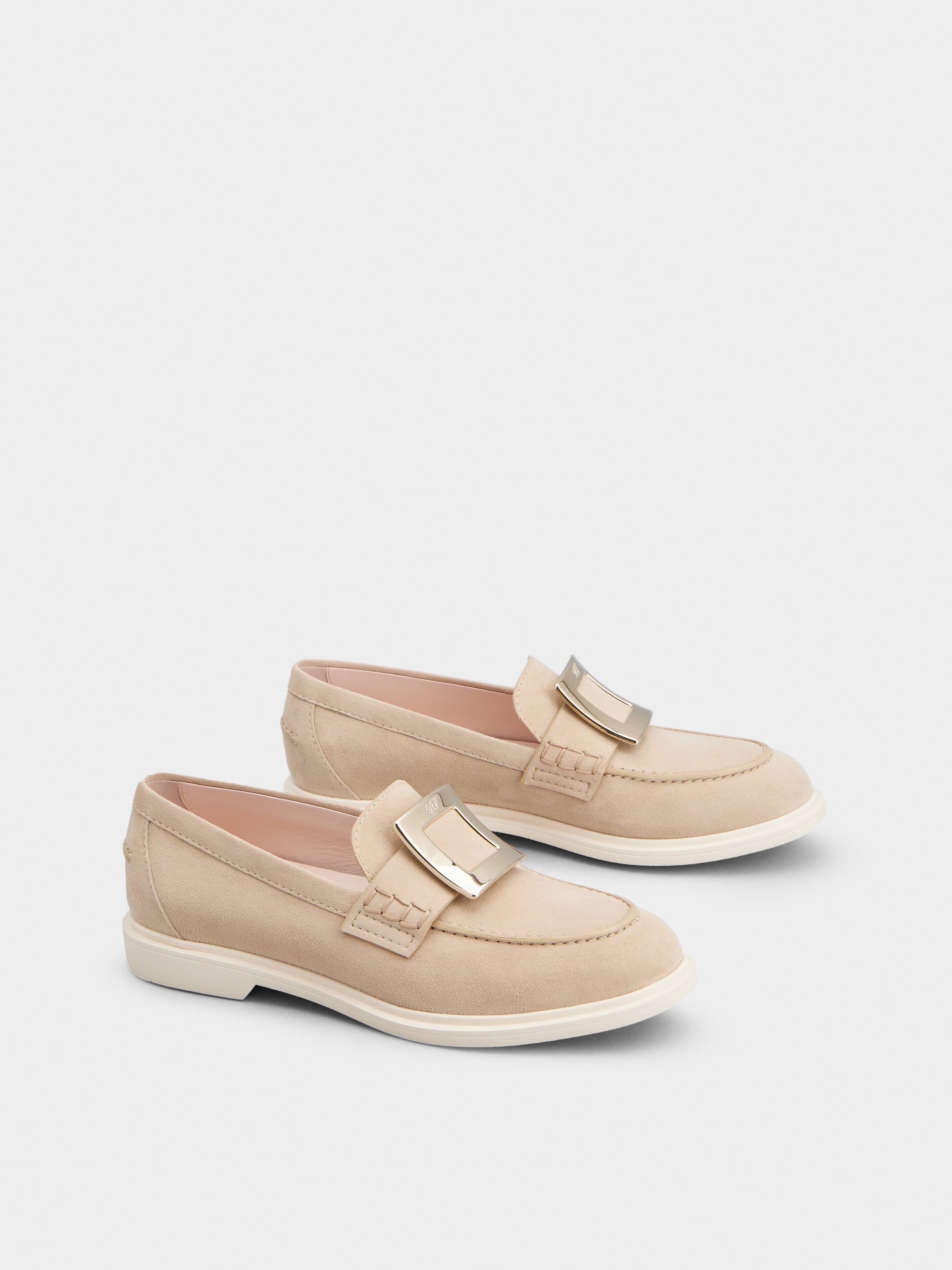 Viv' Rangers Metal Buckle Loafers in Suede - 2