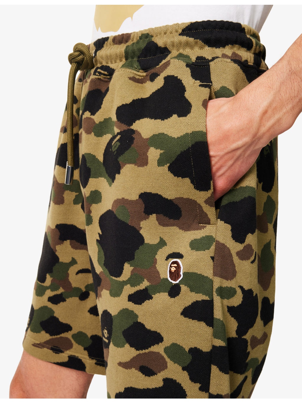 Camouflage Two-Welt-Pockets Cotton-Jersey Shorts - 5