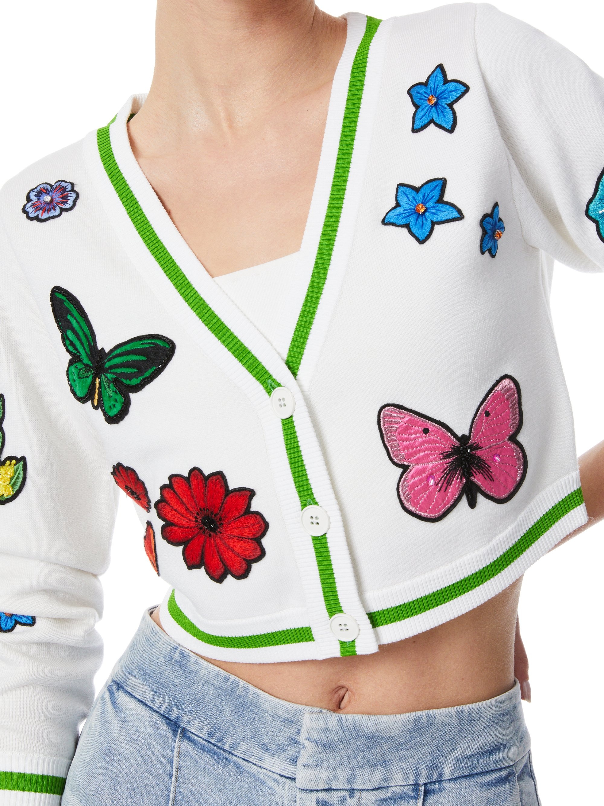 ARLEN CROPPED V-NECK CARDIGAN - 4