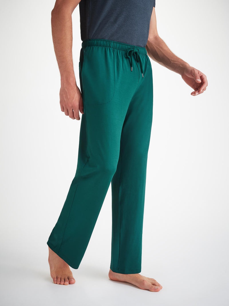 Men's Lounge Pants Basel Micro Modal Stretch Pine Green - 2